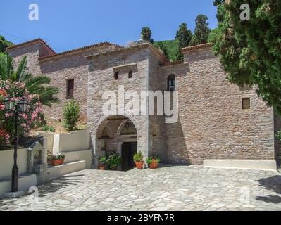 Monastère Evangelistria situé à Skiathos, l'une des îles grecques Sporades Banque D'Images