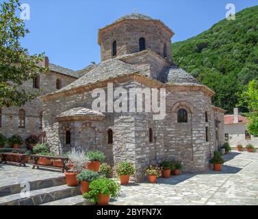 Monastère Evangelistria situé à Skiathos, l'une des îles grecques Sporades Banque D'Images