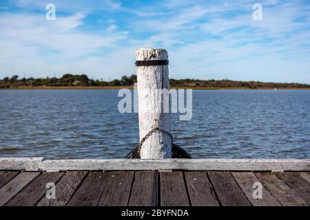 Le quai de goolwa situé sur la péninsule de fleurieu, en Australie méridionale, le 9 juin 2020 Banque D'Images