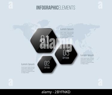 Éléments graphiques en verre. Modèle pour diagramme, graphique, présent Illustration de Vecteur