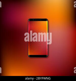 Smartphone mobile 3d réaliste. Illustration de Vecteur