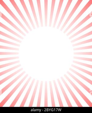 Arrière-plan de la bannière Sunburst. Faisceau de rayons de soleil rouges vectoriels. Illustration en étoile. Lumière du soleil. Arrière-plan rayé. Illustration de Vecteur