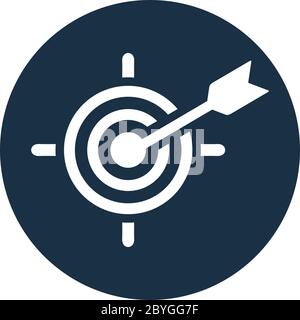 Magnifique, méticuleusement conçu objectif d'affaires ou icône de cible, dart board. Icône vectorielle bien organisée et entièrement modifiable pour le stock vectoriel et de nombreux autres Illustration de Vecteur