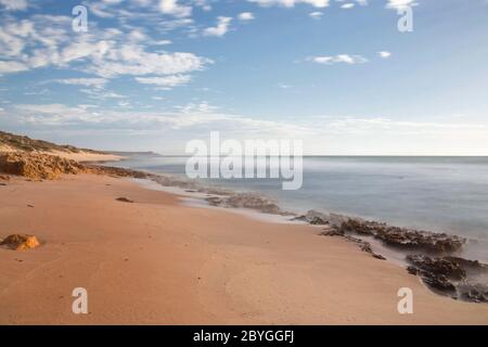 En attendant le coucher du soleil, la côte de Kalbarri , un voyage dans l'ouest de l'australie Banque D'Images