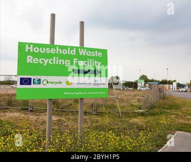 Installation de recyclage des déchets ménagers, Billingham, Stockton on Tees, Angleterre, Royaume-Uni Banque D'Images