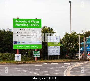 Installation de recyclage des déchets ménagers, Billingham, Stockton on Tees, Angleterre, Royaume-Uni Banque D'Images