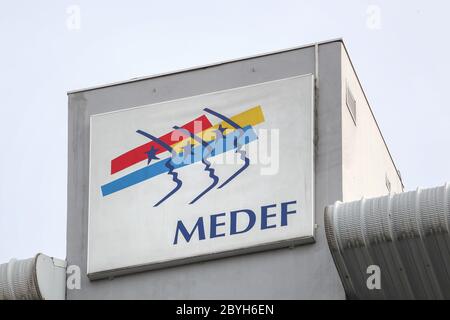 Lyon, France - 7 octobre 2017 : bâtiment MEDEF en France. MEDEF est le mouvement des Entreprises de France et la plus grande fédération patronale Banque D'Images