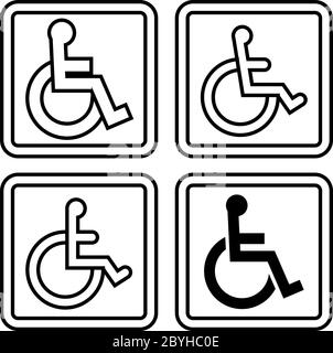 Illustration du vecteur de l'icône d'accès (symbole de handicap désactivé) Illustration de Vecteur