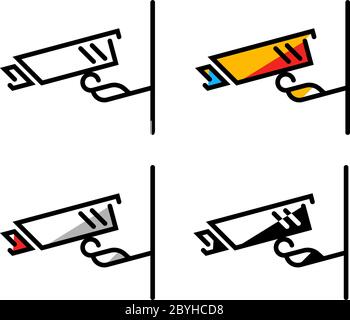 Icône caméra de vidéosurveillance, illustration du vecteur de vidéosurveillance Illustration de Vecteur