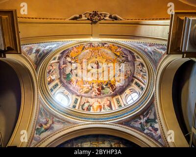 Fresque sur la chapelle de Niccolò Circignani appelé Pomarancio dans la basilique Santa Pudenziana - Rome, Italie Banque D'Images