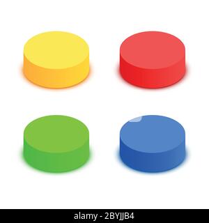 Collection de boutons 3d colorés. Éléments pour site Web moderne. Illustration vectorielle Illustration de Vecteur