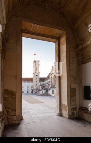 Campus et étudiants, Université de Coimbra Banque D'Images