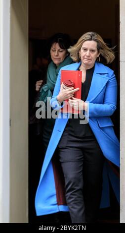 Amber Rudd, député du Parti conservateur britannique, quitte le 10 Downing Street, Londres Banque D'Images