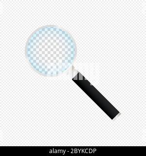 Loupe ou loupe avec icône de réflexion de lumière sur un arrière-plan isolé. Vecteur EPS 10 Illustration de Vecteur