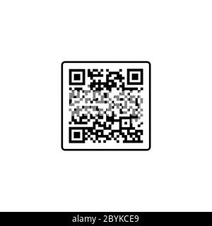 Code QR, icône de scanner pour le Web ou symbole noir de conception appstore isolé sur fond blanc. Vecteur EPS 10. Illustration de Vecteur