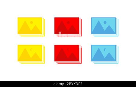 Image, inconvénients de l'image dans un concept de design moderne de couleur sur un arrière-plan blanc isolé. Vecteur EPS 10. Illustration de Vecteur