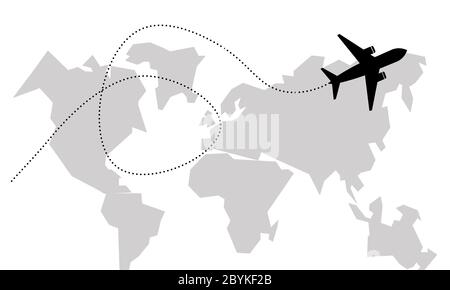 Voyage et avion, icône avion en noir conception simple sur un fond isolé. Vecteur EPS 10 Illustration de Vecteur