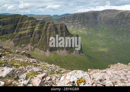 Na Ciochan, Coire a Chaorachain et Beinn Bhan de Sgurr a'Chaorachain, péninsule APPLECROSS, Écosse Banque D'Images