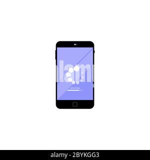 Icône de mise à jour mobile. Mise à niveau logicielle du téléphone. Chargement des données de concept conception simple sur un arrière-plan isolé. Vecteur EPS 10 Illustration de Vecteur