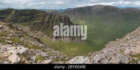 Na Ciochan, Coire a Chaorachain et Beinn Bhan de Sgurr a'Chaorachain, péninsule APPLECROSS, Écosse Banque D'Images