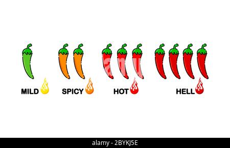 Quantité de piment rouge ou de piment. Concept d'alimentation saine. Vecteur sur fond blanc isolé. SPE 10 Illustration de Vecteur