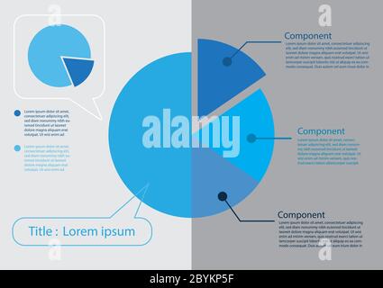 Conception de tableau de bord graphique à secteurs pour la présentation de tableau de bord et d'infographie Banque D'Images