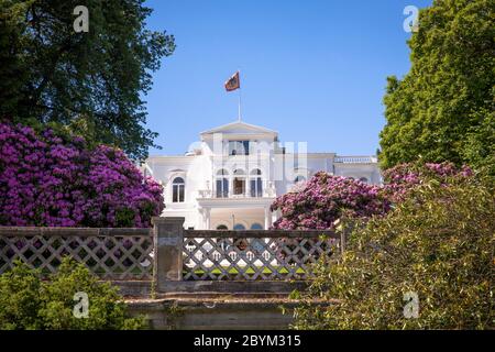 Hammerschmidt Villa, vue arrière, siège officiel secondaire et résidence officielle secondaire du Président de la République fédérale d'Allemagne, Bonn, N Banque D'Images