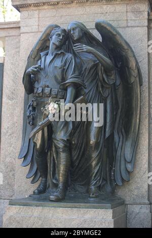 Monument de la première Guerre mondiale, situé dans Prospect Park à Lakeside, dédié aux soldats tués de Brooklyn, New York. Sculpteur: Augustus Lukeman Banque D'Images