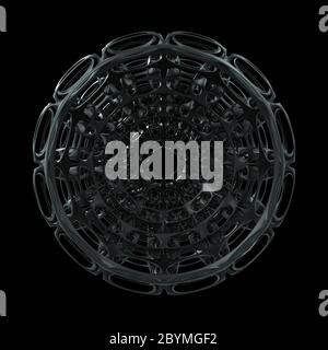 Films de l'élément industriel isolé sur fond noir, Design Concept futuriste Banque D'Images