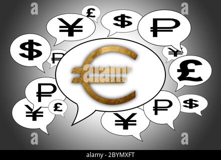 Communication et d'affaires - concept cloud Discours Banque D'Images