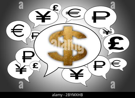 Communication et d'affaires - concept cloud Discours Banque D'Images