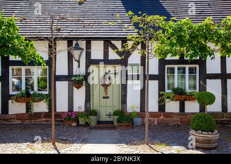 Le pittoresque village pittoresque de Cheshire, un ancien pays rural et idyllique de Great Budworth, Angleterre, Royaume-Uni Banque D'Images