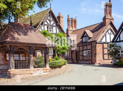 Le pittoresque village pittoresque de Cheshire, un ancien pays rural et idyllique de Great Budworth, Angleterre, Royaume-Uni Banque D'Images