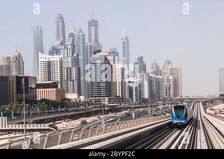 Métro de Dubaï Banque D'Images