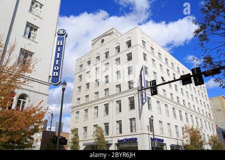 Hôtels sur Lafayette Street, Baton Rouge, Louisiane, États-Unis Banque D'Images