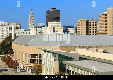 Baton Rouge Skyline, Louisiane, États-Unis Banque D'Images