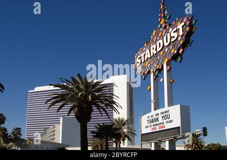 Stardust Hotel Las Vegas Last Memory 2006 482 Hôtel et les plus importants endroits de Las Vegas le plus beau lieu de Las Vegas Banque D'Images