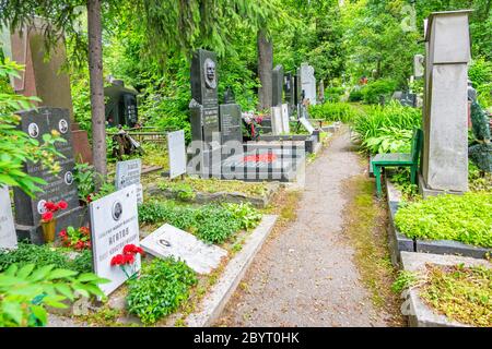 Cimetière de Novodevichy à Moscou en Russie Banque D'Images