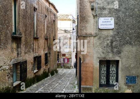 Vues de Erica, Sicile, Italie, en hiver (décembre) Banque D'Images