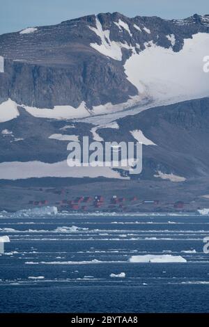 La station de recherche Argentine de Hope Bay, sur la péninsule Trinity, sur la péninsule Antarctique, Antarctique Banque D'Images