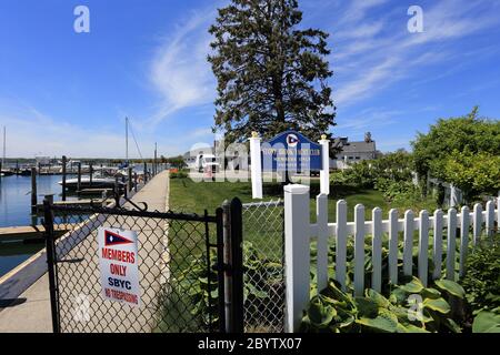 Stony Brook Yacht Club long Island New York Banque D'Images