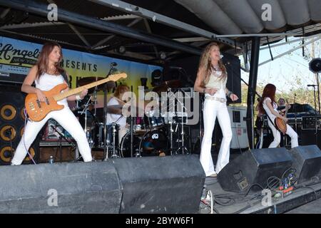 30 avril 2016, Malibu, Californie, États-Unis: Zepparella se produit au 2e Festival annuel de Guitare Malibu - jour 3 (Credit image: © Billy Bennight/ZUMA Wire) Banque D'Images