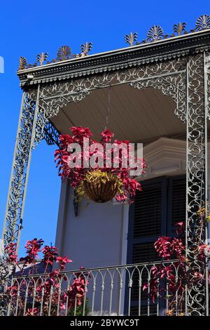 St. Ann Street, French Quarter, la Nouvelle-Orléans, Louisiane, États-Unis Banque D'Images