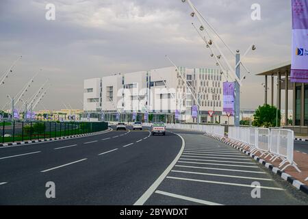 FIFA football World Cup Building 2022. Marque emblématique située dans la zone d'Aspire Banque D'Images