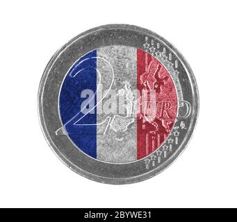 Pièce en Euro, 2 euro Banque D'Images