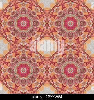 Tableaux à motifs floraux sans couture sur le tissu Banque D'Images