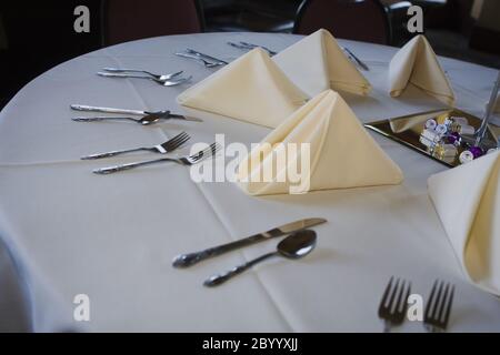 Décoration de table de mariage Banque D'Images