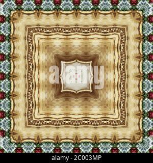 Motif floral transparente, peinture à l'huile Banque D'Images