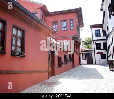 Maisons traditionnelles anatoliennes. Eskisehir, Turquie. Banque D'Images