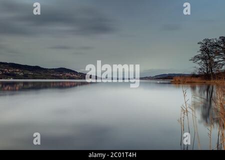 Abendstimmung am Hallwilersee Banque D'Images